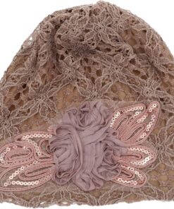 Bonnet de Soin Capillaire Chimio en Polyester Chaud et Confortable pour Femmes, Style Créatif et Mode, pour Hospitalisation et Hiver, Couleur Kaki
