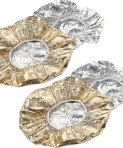Angoily Bonnets de Soin Capillaire Profond Faciles à Nettoyer Lot de 4 en Aluminium, Bande Élastique Adaptés pour Spa et Salons de Coiffure
