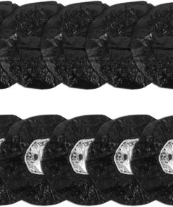 STOBAZA Lot de 10 Bonnets de Soin Profond en Papier Aluminium Noir, Légers et Réutilisables, pour Coloration Capillaire et Thermique à Domicile Voyage