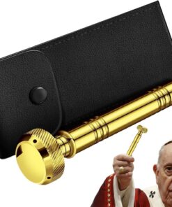 Flacon D'Eau Bénite Outil Aspergeoir avec Pot à Eau Bénite de 12,7 cm | Distributeur D'Eau Bénite Outil d'Aspersion pour Rituels Religieux, Cérémonies Sacrées, Baptême, Bénédiction Religieuse, et