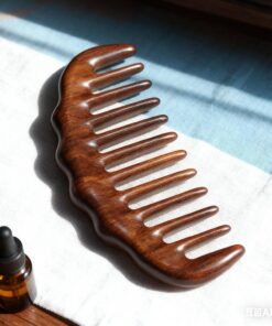 Peigne à cheveux naturels, peigne à dents larges pour démêler et coiffer, outil de soins capillaires antistatiques pour homme et femme, idéal pour les cheveux épais/bouclés