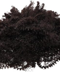 STOBAZA Postiche Bandeau Afro Frisée en Fibres Synthétiques pour Femme Adulte, Postiche de Dame Ajustable, Accessoire Cheveux Noir Doux et Soyeux, Coiffure Mode et Soins Capillaires