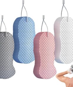 Shower Sponge - 4 Pieces Body Scrubber for Bathing, Cleaning Tool, Soft Spa Accessory for Daily Showering, Skin Care, Adults, Women, Men, Boys, Girls, and Family