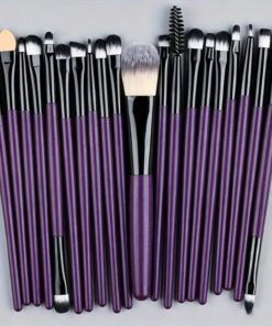 Lot de 20 pinceaux de maquillage professionnels, pinceaux de maquillage pour fard à paupières, pinceaux de maquillage de voyage pour femme, fibres synthétiques souples, estompage du visage, contour du
