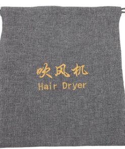 Ciieeo Hair Dryer Bag Sac de Voyage pour Sèche-Cheveux de Chanvre Multifonctionnel avec Cordon Élastique Rangement Pratique pour Accessoires de Coiffage et Voyages