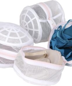 à Linge Science Nest Premium Soutien-Gorge Trousse de Toilette pour Ongles Intimates délicat et Lingerie en Blanc avec liseré Rose